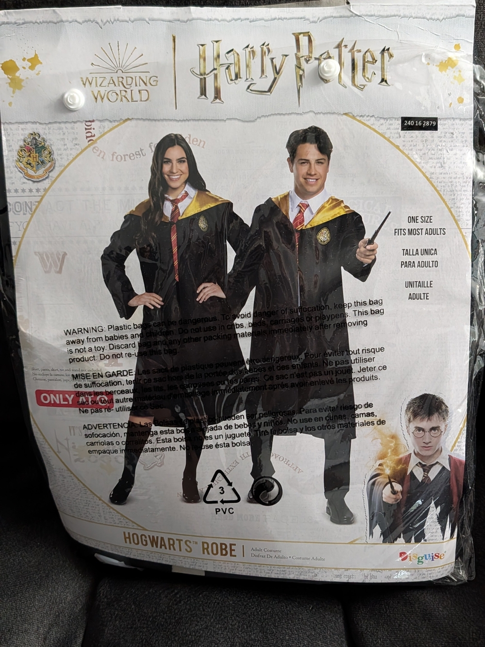 Harry Potter Hogwarts Robe Costume Unisex Adult